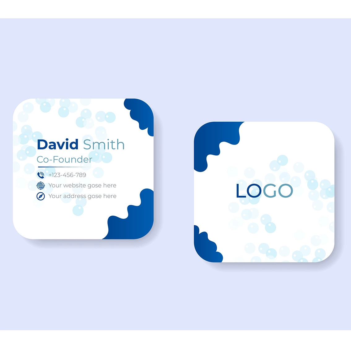 Clean Style Modern Corporate Rounded Square